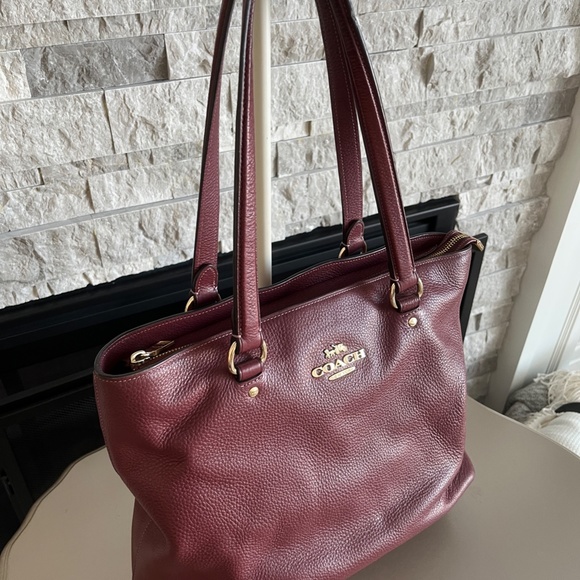 Vintage Leather Coach Handbag - Picture 9 of 16